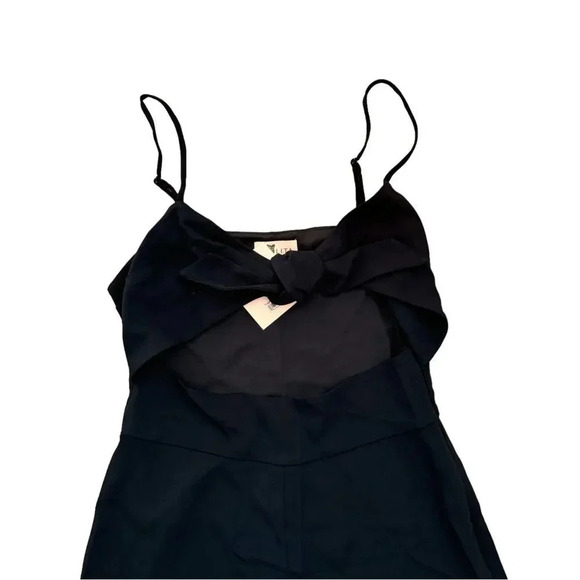 Lita by Ciara Womens Black Jumpsuit Tie Front Spaghetti Straps Size S NWT - Picture 9 of 11